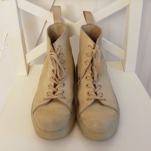 SOLD! Dr Marten leather and suede beige boots